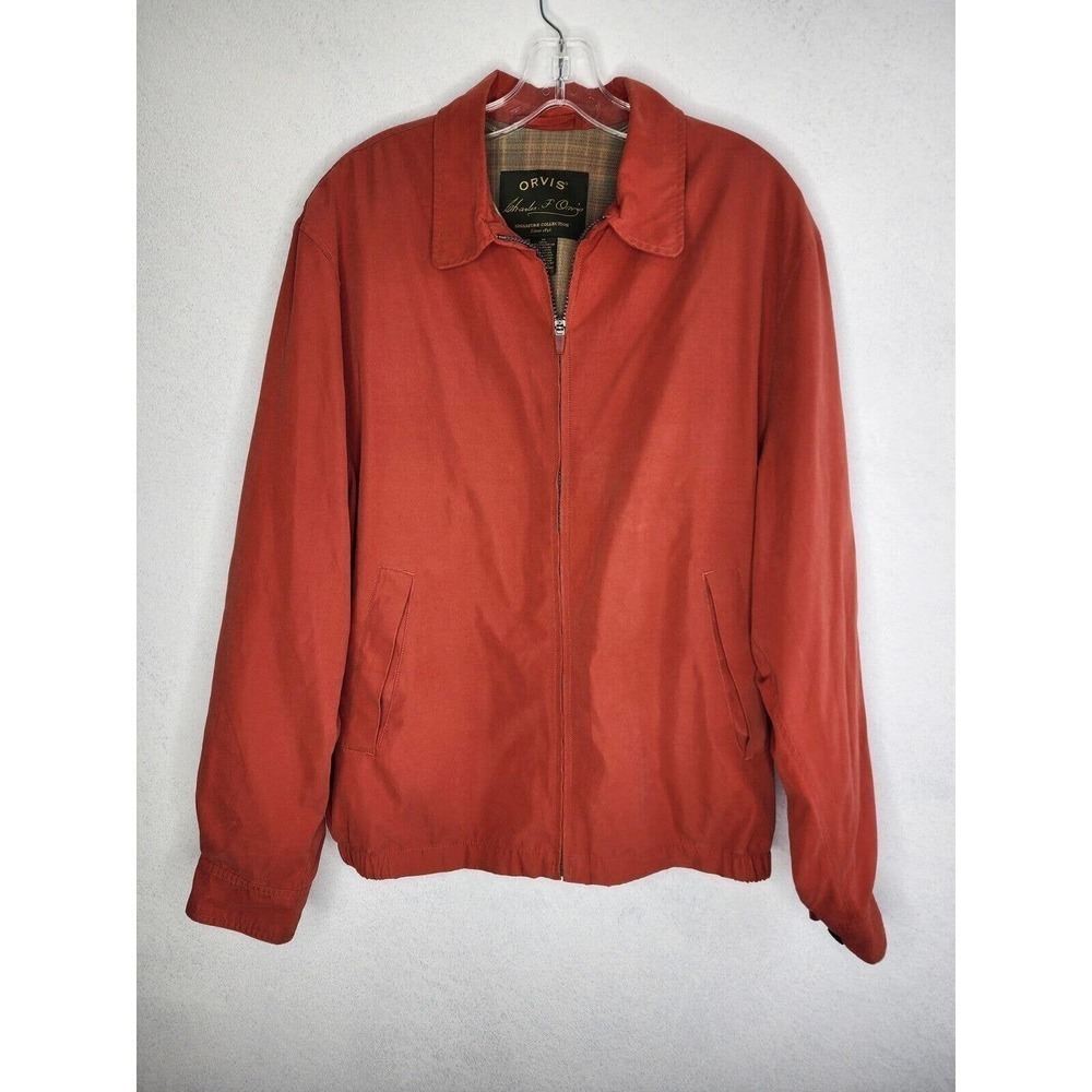 Vintage Orvis Signature Series Jacket Mens M Soft Faux Suede Lined Burnt… - Picture 2 of 15